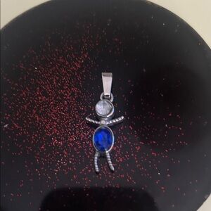 Elegant Silver and Blue Pendant